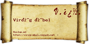 Virág Ábel névjegykártya