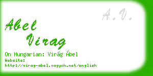 abel virag business card