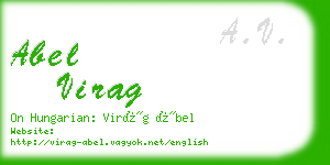abel virag business card